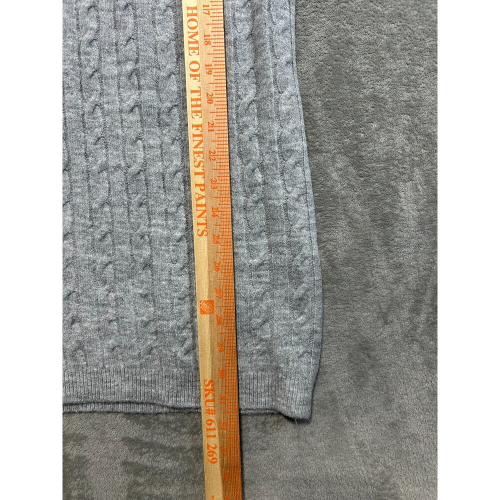 miss selfridge cable v neck fitted sweater midi dress pale gray heather size 4-6 - Picture 5 of 11